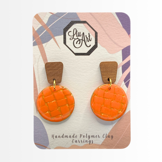 polymer-clay-earrings-orange-front-view