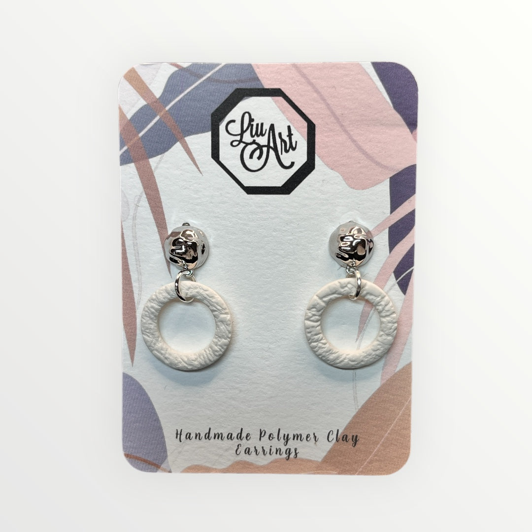 Classic Hoops Polymer Clay Earring - front view