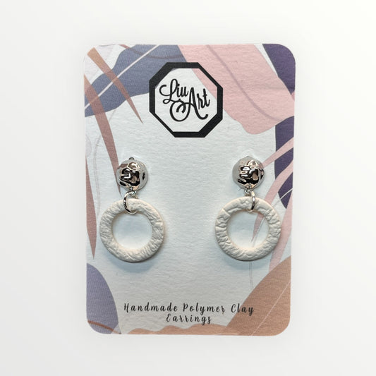 Classic Hoops Polymer Clay Earring - front view