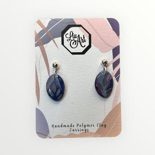 Mystic Petal Polymer Clay Earring - front view
