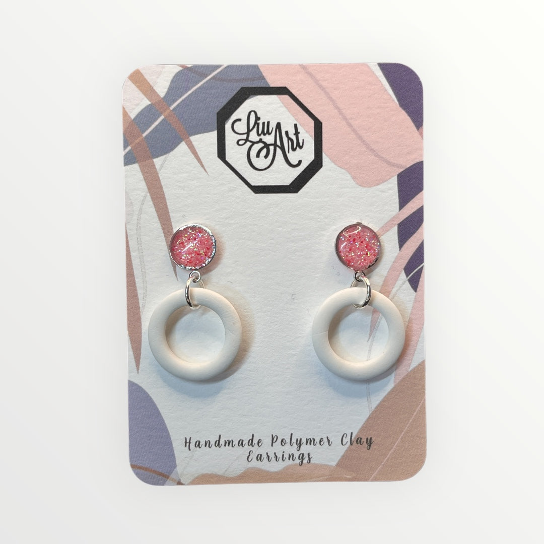 Pure charm Polymer Clay Earring - front view