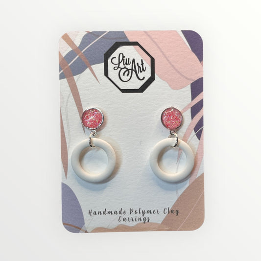 Pure charm Polymer Clay Earring - front view