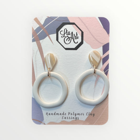 Minimalist Hoops Polymer Clay Earring - front view