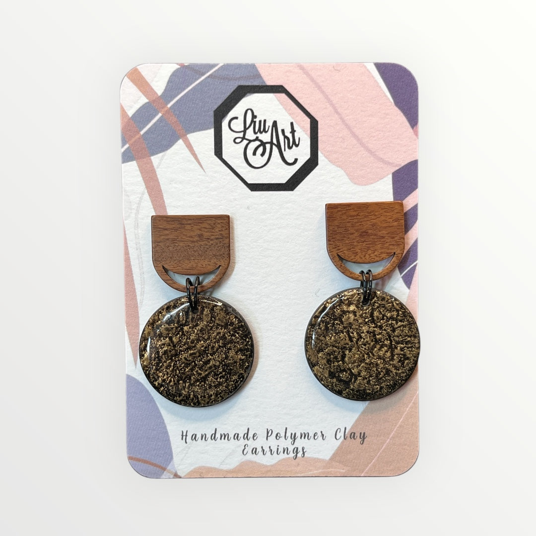 Earth Essence Polymer Clay Earring - front view