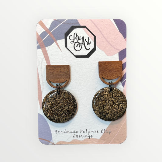 Earth Essence Polymer Clay Earring - front view